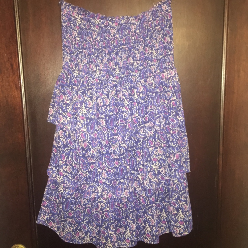 ✨BEAUTIFUL FLORAL PRINT RUFFLE STRAPLESS DRESS❤️✨ - Picture 5 of 5